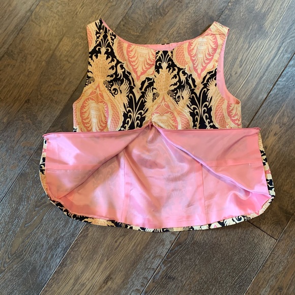 Trina Turk Sleeveless Top Damask Tank - Picture 9 of 13